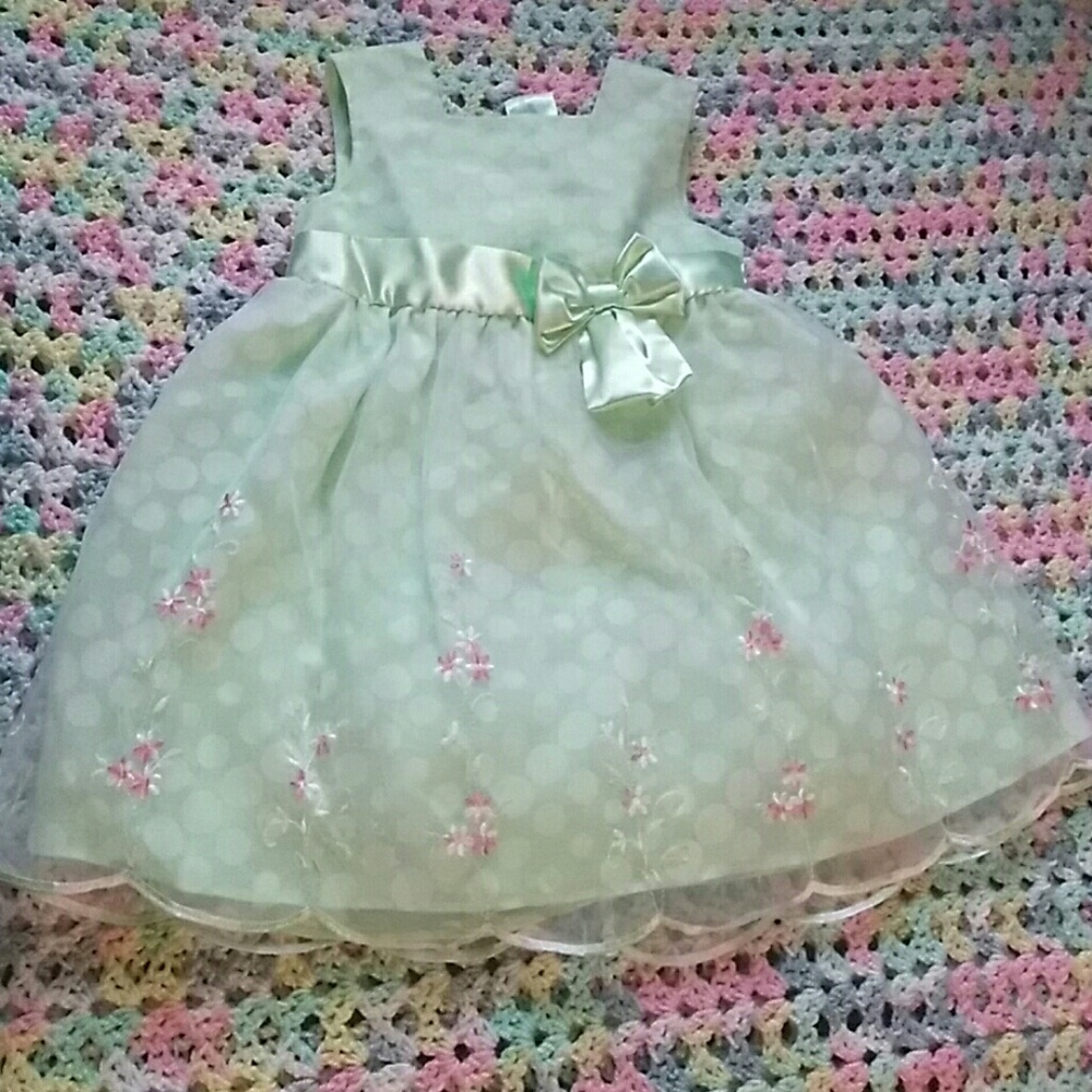 Beautiful green and pink dress